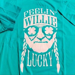 Feelin Willie Lucky Teal Tee